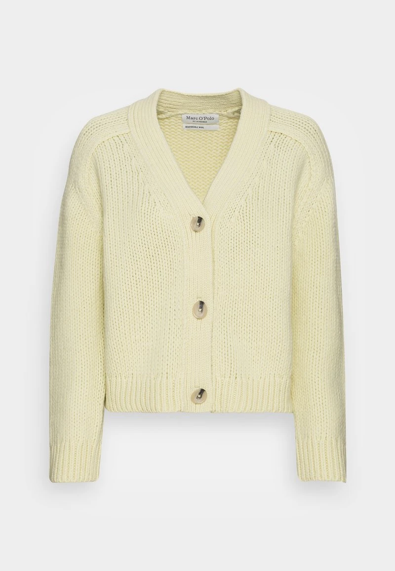 Marc O'Polo CARDIGAN LONGSLEEVE V NECK - Strickjacke - Pale Lemon 4 Marc O'Polo CARDIGAN LONGSLEEVE V NECK - Strickjacke - Pale Lemon – Bild 4