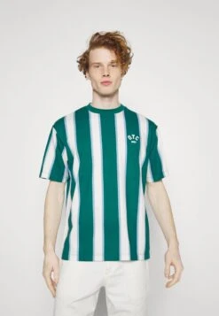 Marc O'Polo DENIM SHORT SLEEVE VERTICAL EMBROIDERY - T-Shirt Print - Multi/green