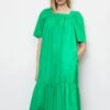 Marc O'Polo BOHEMIAN MIDI STYLE, GATHERINGS, CARREE NECKLINE - Freizeitkleid - Vivid Green