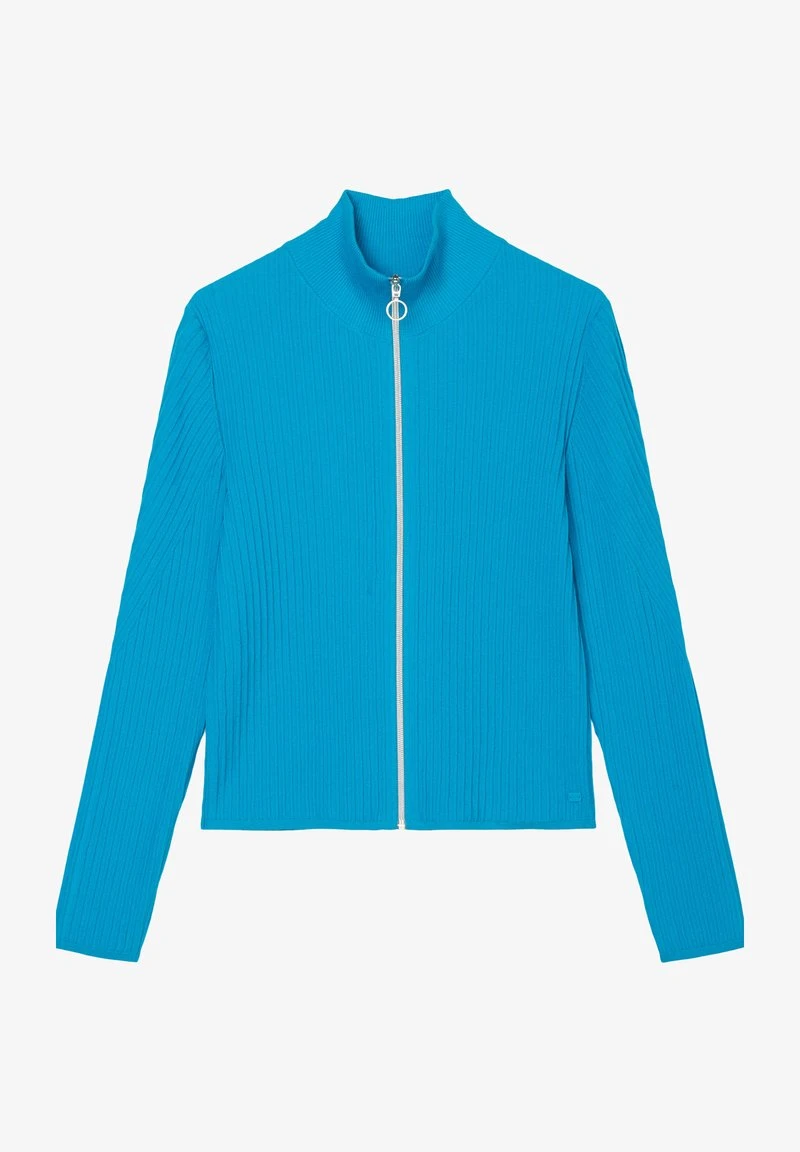 Marc O'Polo DENIM STEHKRAGEN-MIT ZIPPER CROPPED AUS SOF - Strickjacke - Crystal Seas 1 Marc O'Polo DENIM STEHKRAGEN-MIT ZIPPER CROPPED AUS SOF - Strickjacke - Crystal Seas