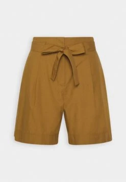 Marc O'Polo HIGH RISE PLEATS BELT - Shorts - Wood Brown -Mode Familie ebabc04d18ae424393cdd938ccc0e768
