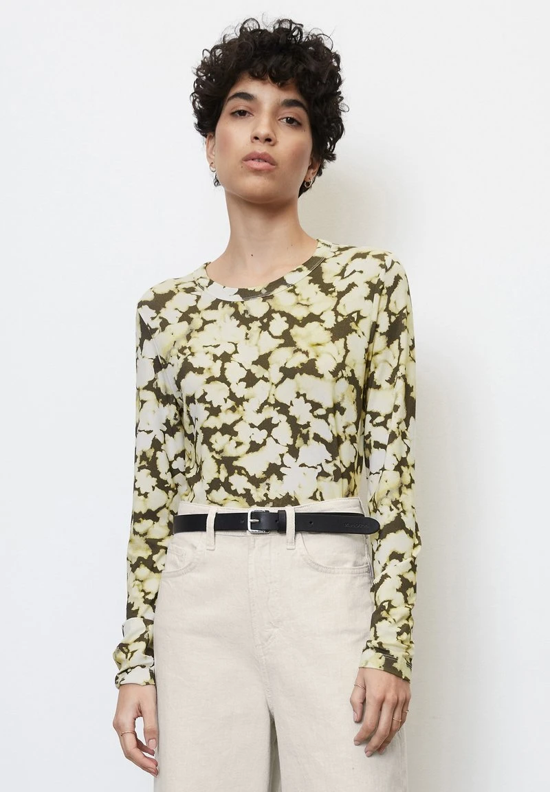 Marc O'Polo LONGSLEEVE MIT ALLOVER-PRINT REGULAR - Langarmshirt - Green 1 Marc O'Polo LONGSLEEVE MIT ALLOVER-PRINT REGULAR - Langarmshirt - Green