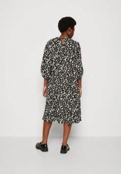 Marc O'Polo DRESS VOLUMINOUS ARM GATHERINGS MIDI LENGTH - Freizeitkleid - Multi/black -Mode Familie efa512a943394b3aa1969e349a5cda8c