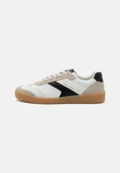 Marc O'Polo COURT - Trainers - White Cotton Light Dusty Sand -Mode Familie f0f189ab2bbb4f1abd1fe213e743599d