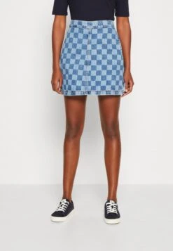 Marc O'Polo DENIM SKIRT A-SHAPED FIT HIGH WAIST - A-Linien-Rock - Multi/light Blue