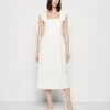Marc O'Polo DENIM DRESS FRILL SLEEVE - Freizeitkleid - Egg White