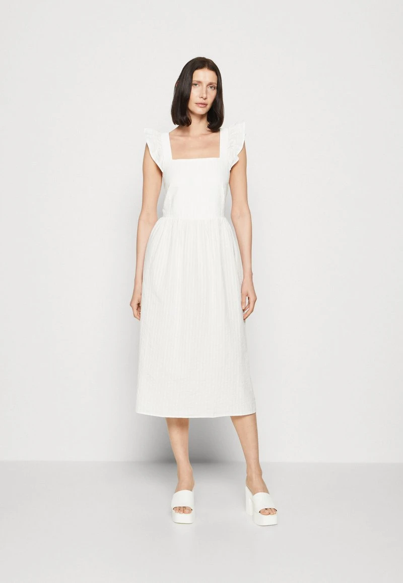 Marc O'Polo DENIM DRESS FRILL SLEEVE - Freizeitkleid - Egg White 1 Marc O'Polo DENIM DRESS FRILL SLEEVE - Freizeitkleid - Egg White