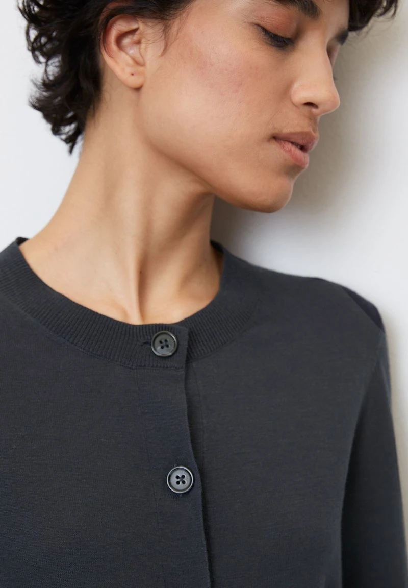 Marc O'Polo REGULAR AUS SLUB - Strickjacke - Deep Blue Sea 5 Marc O'Polo REGULAR AUS SLUB - Strickjacke - Deep Blue Sea – Bild 5