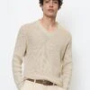 Marc O'Polo V-NECK LANGARM REGULAR - Strickpullover - Oyster Gray