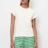Marc O'Polo SET - Nachtwäsche Set - White Cotton Vivid/green Stripe