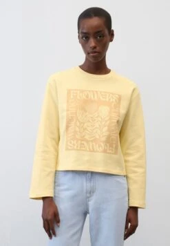 Marc O'Polo CROP REGULAR AUS - Sweatshirt - Pale Sunflower