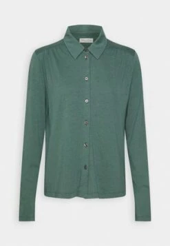 Marc O'Polo LONG SLEEVE COLLAR BUTTON PLACKET - Hemdbluse - Shaded Grey Melange -Mode Familie fbf0c8edd7d041e99b66c326f8d755c0