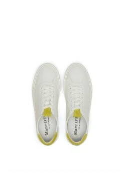 Marc O'Polo ELSY 3A - Sneaker Low - White Lime Green -Mode Familie fc20e46a9e5048938331220950c1261e