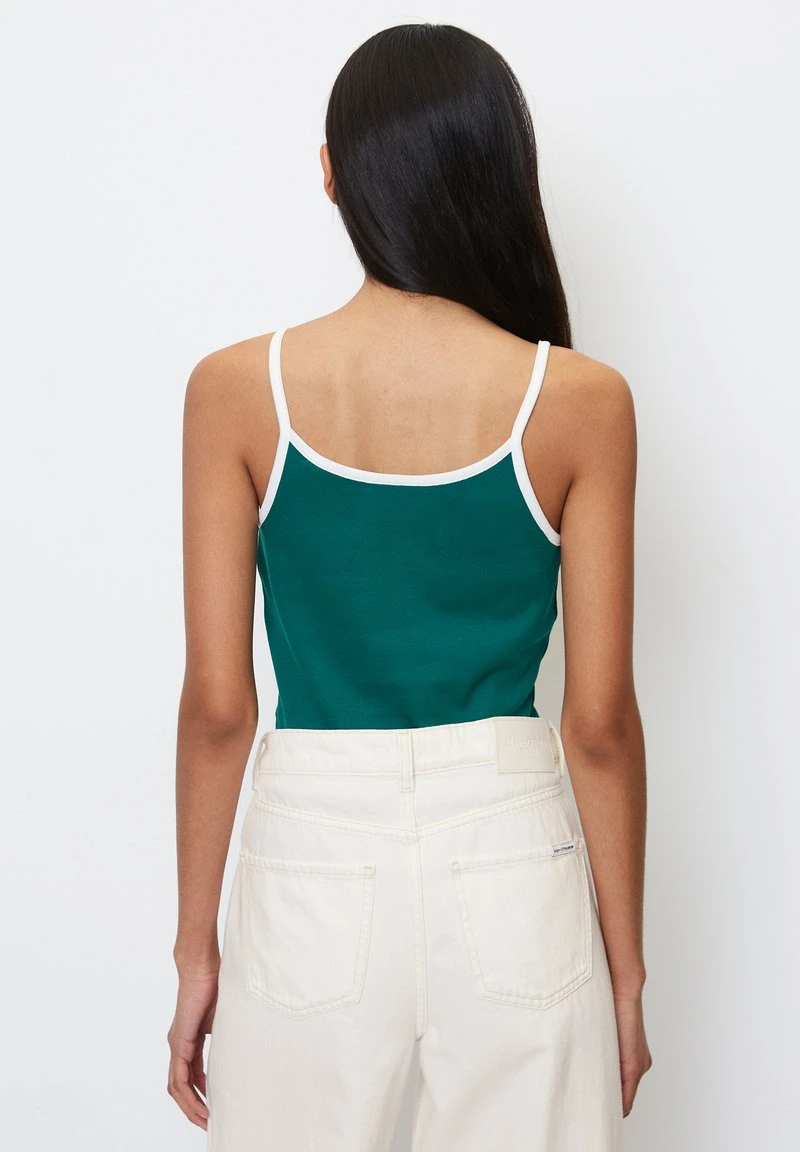 Marc O'Polo DENIM SPAGHETTITRÄGER MIT STRUKTUR AUS ORGANIC C - Bluse - Green 3 Marc O'Polo DENIM SPAGHETTITRÄGER MIT STRUKTUR AUS ORGANIC C - Bluse - Green – Bild 3