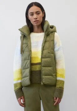 Marc O'Polo REGULAR MIT RECYCELTEN MAT - Weste - Wild Olive