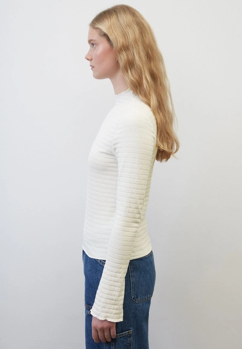 Marc O'Polo DENIM LANGARM SLIM CROPPED IN ELASTIS - Langarmshirt - Scandinavian White 3 Marc O'Polo DENIM LANGARM SLIM CROPPED IN ELASTIS - Langarmshirt - Scandinavian White – Bild 3