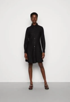 Marc O'Polo DRESS FEMININ SILHOUETTE SHIRT STYLE CUT LINES - Blusenkleid - Black